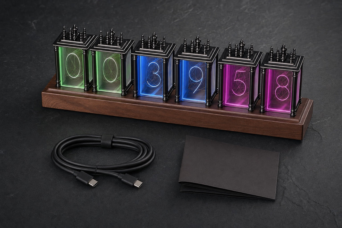 Contenido de la caja: reloj NIXEL, cable USB-C y manual